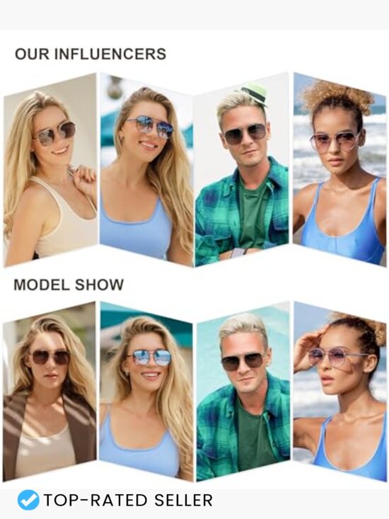 Retro Hexagon Aviator Sunglasses Classic Square UV400 Protection Shades